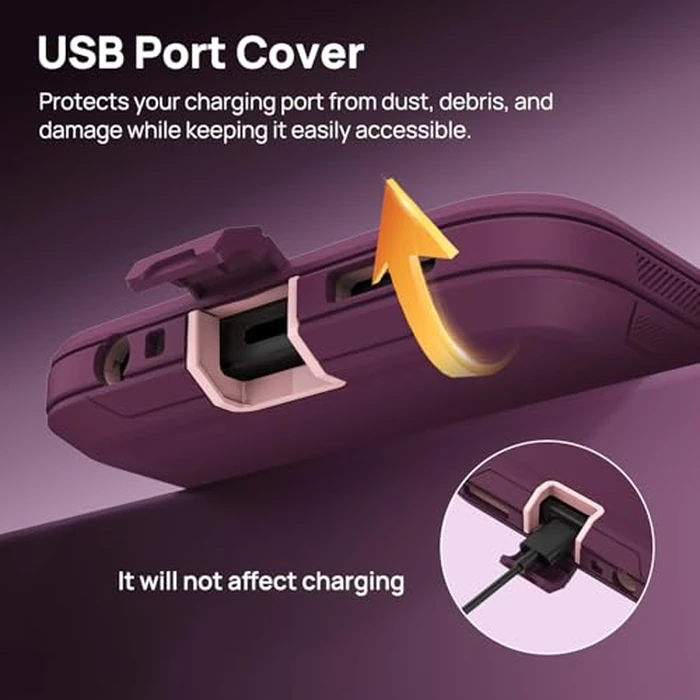 ScandiCasis for Moto G Play 5G 2025/Moto G 2025 Protective Case, Heavy Duty [Shockproof] [Dropproof] [Dustproof] Phone Case 3-Layer Rugged Hard Cover, Purple/Pink by ScandiCasis - Image 7