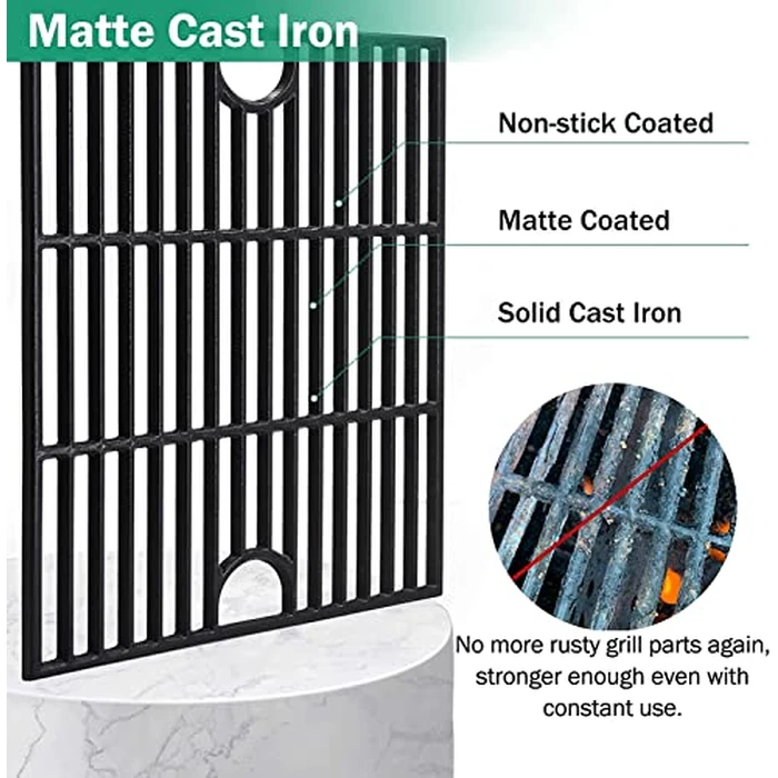 Criditpid 17 Inch Cooking Grates Replacement for Home Depot Nexgrill 720-0830H, 720-0830D, 720-0783E, 720-0783C, Cast Iron Barbecue Cooking Grids for Kenmore, Uniflame Gas Grils. by Criditpid - Image 3