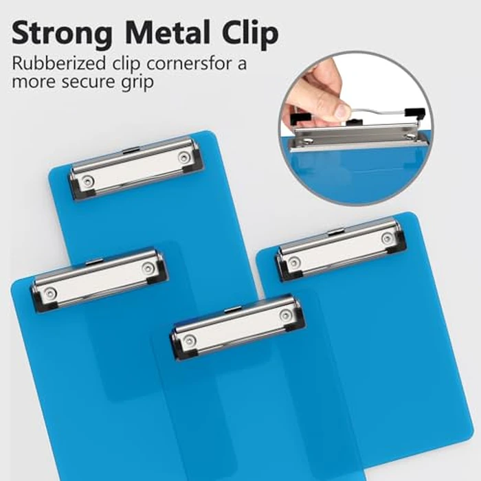 Juvealoe Mini Clipboard 30 Pack, 5 x 7 Plastic Small Blue Clip Boards with Low Profile Clip, Memo Size for Classroom, Teacher, Students, School & Office Supplies by Juvealoe - Image 3