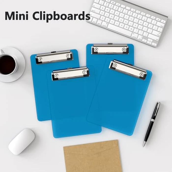 Juvealoe Mini Clipboard 30 Pack, 5 x 7 Plastic Small Blue Clip Boards with Low Profile Clip, Memo Size for Classroom, Teacher, Students, School & Office Supplies by Juvealoe - Image 5