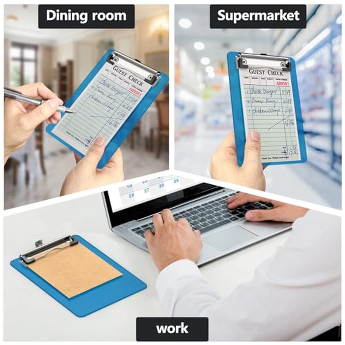 Juvealoe Mini Clipboard 30 Pack, 5 x 7 Plastic Small Blue Clip Boards with Low Profile Clip, Memo Size for Classroom, Teacher, Students, School & Office Supplies by Juvealoe - Image 7