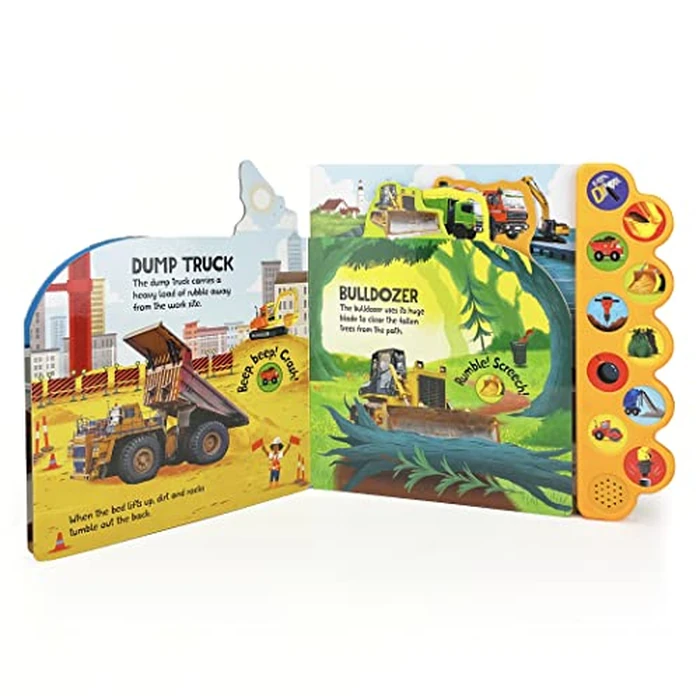 Dig It! Dump It! Build It! 10-Button Sound Book for Little Construction Lovers, Ages 2-7 by Cottage Door Press - Image 6