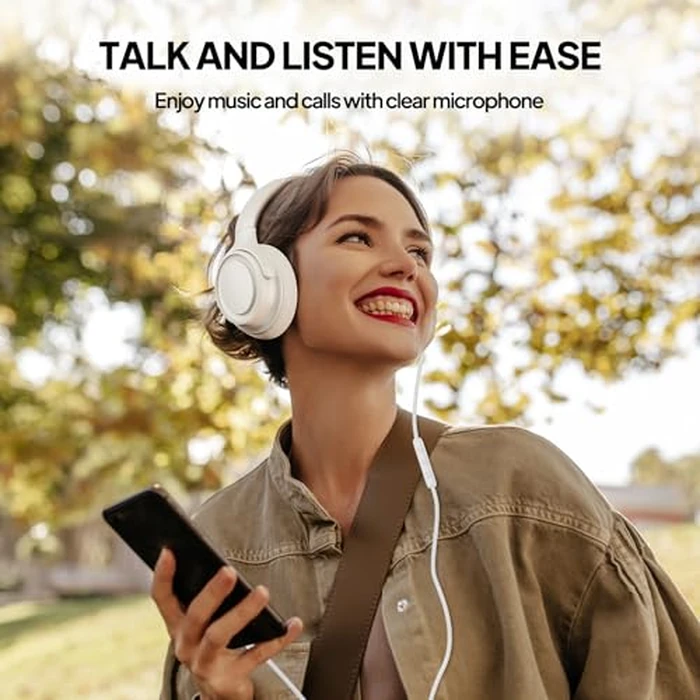 ADOOPE Wired Over-Ear Headphones with USB C Connector, Hi-Fi Stereo Sound, Noise-Isolating Ear Cups, Comfortable Fit for USB C Devices (White) by ADOOPE - Image 3