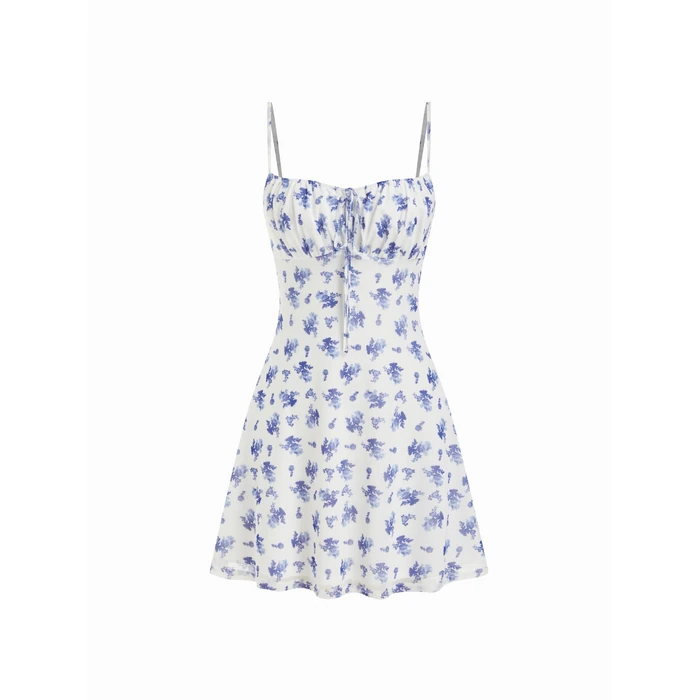 CIDER Floral Dress for Women Summer Mini Dress Sundresses Sleeveless Sun Dresses A-Line Vacation Outfits: Blue, S by CIDER - Used - Like New condition - US$34.19