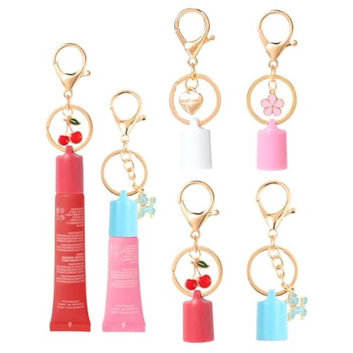 Limpskys Keychain Cap for Summer Fridays Lip Balm 0.5 oz - Lid with Key Ring & Charm, Fits Topicals 0.5 oz & e.l.f. Glow Reviver 0.52 oz Tubes - Lip Gloss Keychain (Lip Balm Not Included) by Limpskys - Image 8