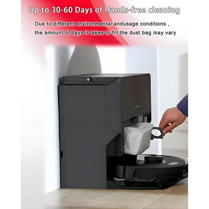 E-HAO 20 Pack Disposable Vacuum Dust Bag Replacement for Roborock Saros Z70/10/10R, S8 Max/MaxV Ultra, Q revo, Qrevo S5V/S/Plus/Pro/Master/Slim/MaxV/Curv/Edge Series and QV Series by E-HAO - Image 5