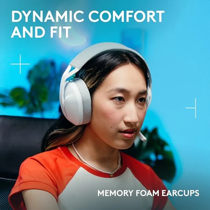 Logitech G321 Lightspeed Wireless Bluetooth Gaming Headset, Dynamic Comfort and fit, 16 kHz Boom mic, 20+ hrs Battery, PC, PS4, PS5, Nintendo Switch, Mobile - White by Logitech G - Image 2