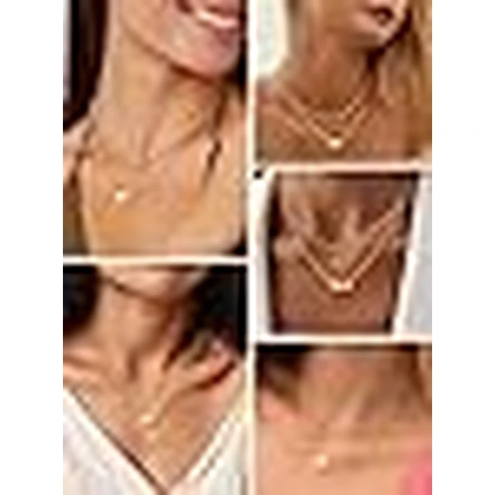 PROSTEEL 14K Gold Plated A-Z Initial Heart Layered Necklace for Women | Non-Tarnish Stainless Steel, Dainty Alphabet Letter Charm Pendant Choker, Personalized Jewelry, Letter X by PROSTEEL - Image 6