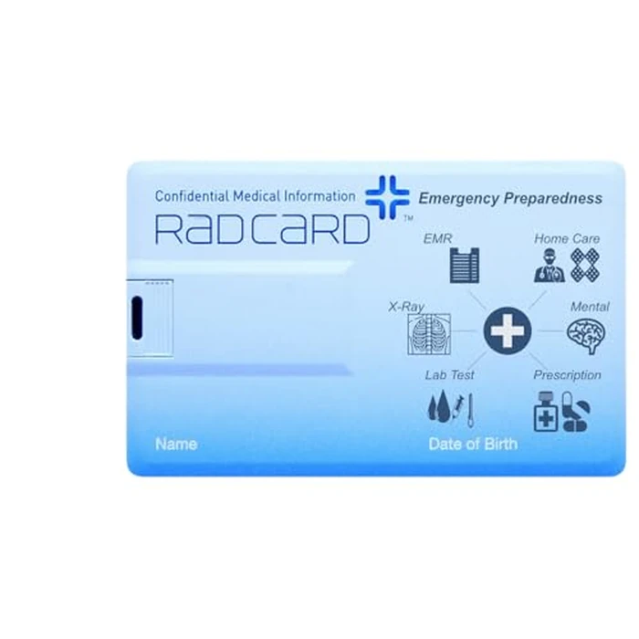 RadCard(TM) Personal Electronic Health Records Management Device (X-ray, MRI, Labs, Prescriptions and Other Healthcare documents) Portable Solution for Clinics, Hospitals, and Personal Healthcare by RadCard - Image 1