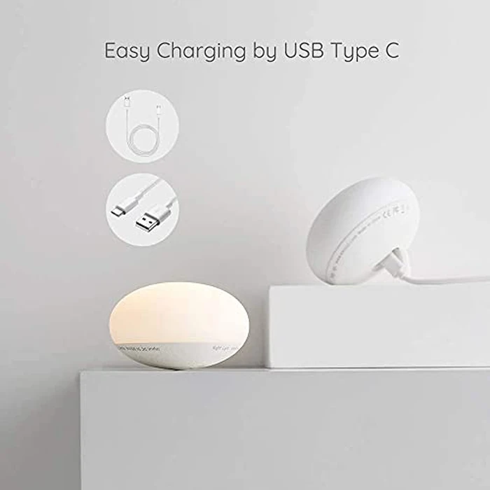EASZZZ Baby Night Light, Nursery Night Lamp for Breastfeeding, Soft BPA Free Silicone Touch Night Lamp, Eye Caring, Easy Flip Design, Stepless Dimming, 1-Pack by EASZZZ - Image 6