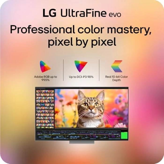 LG 32U990A-S 32-Inch Ultrafine 6K (6144 x 3456) Nano IPS Black Thunderbolt 5 Professional Monitor, 60Hz, DisplayHDR 600, Speakers, HDMI 2.1, DisplayPort 2.1, USB-C, Tilt/Height/Pivot Stand, Silver by LG - Image 6
