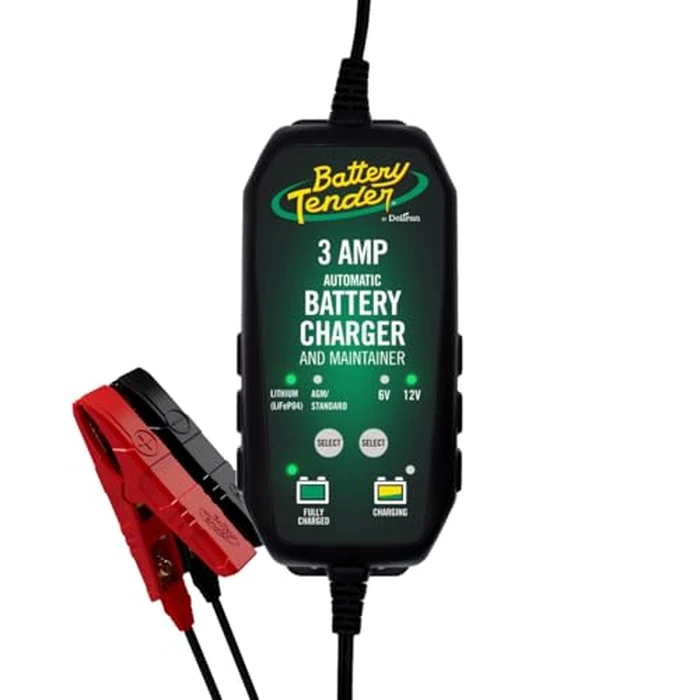 Battery Tender 3 AMP Battery Charger and Maintainer - Automotive Switchable 12V or 6V Smart Automatic for Cars SUVs and Trucks - Lead Acid, AGM, Gel, & Lithium Battery Charger - 022-0202-COS by Battery Tender - Used - Acceptable condition - CA$75.01