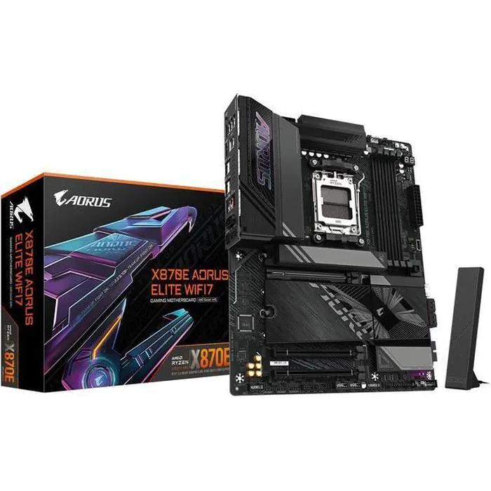 GIGABYTE X870E AORUS ELITE WIFI7 AM5 LGA 1718, ATX, DDR5, 4x M.2, PCIe 5.0, USB4, Wi-Fi 7, 2.5GbE LAN, EZ-Latch, 5-Year Warranty by GIGABYTE - Image 2