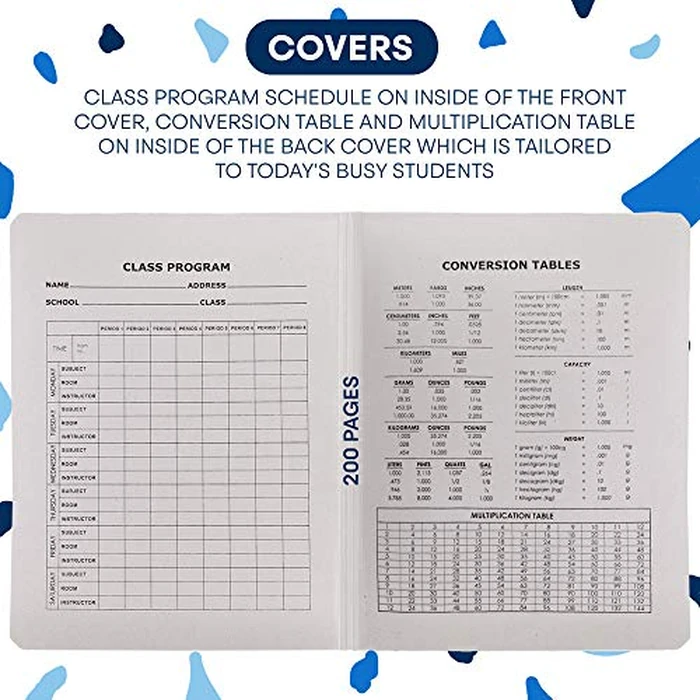 Emraw Black & White Marble Style Cover Composition Book with 100 Sheets of Wide Ruled White Paper (2 Pack) by Emraw - Image 8