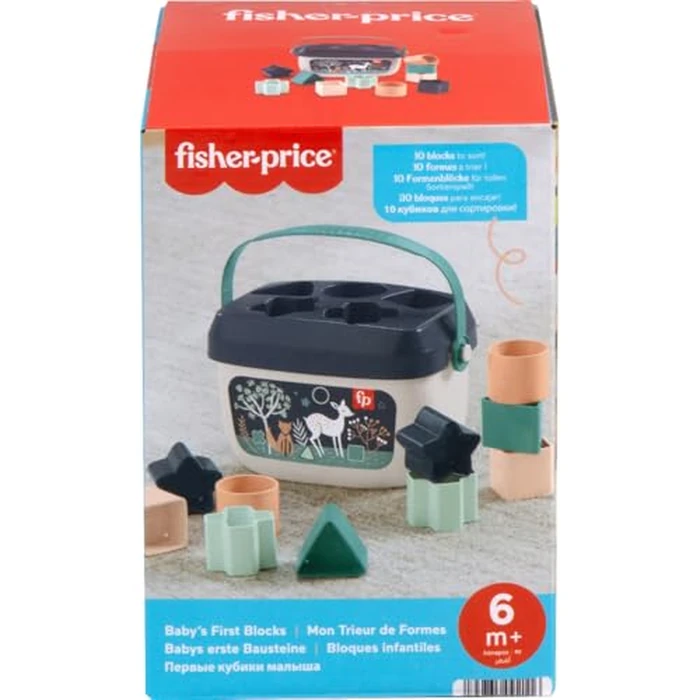 Fisher-Price Baby's First Blocks - Navy Fawn, Set of 10 Blocks for Stacking and Sorting Play for Infants Ages 6 Months and Older by Fisher-Price - Image 6