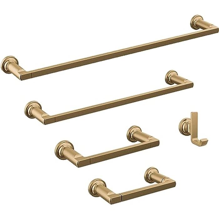 Delta Tetra (1-Pack) Towel Hooks Champagne Bronze Double Bathroom J Hooks Wall Mounted for Robes & Towels Hand Towel Hook Holder Kitchen, Bathroom Accessories 78935-CZ by DELTA - Image 2