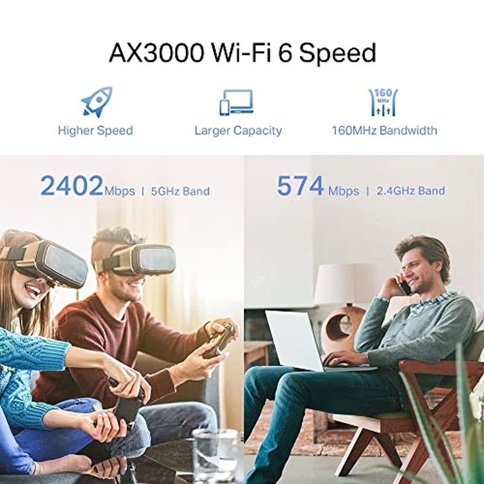 TP-Link AX3000 WiFi 6 Range Extender Internet Booster (RE705X) - Dual Band, AP Mode w/Gigabit Port, OFDMA, Beamforming, APP Setup by TP-Link - Image 2