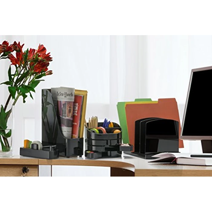 Officemate 2200 Series Wall File, 3 Pack, 13 3/4 x 3 x 19 1/2 Inches, Black (22382) by Officemate - Image 2