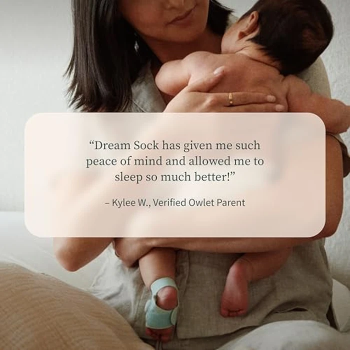 Owlet Dream Sock - Smart Wearable Baby Monitor, Infant SpO2 Monitor Tracks Heart Rate & Oxygen - Parents Receive Alerts, Sleep & Health Insights via App - Bedtime Blue by Owlet - Image 9