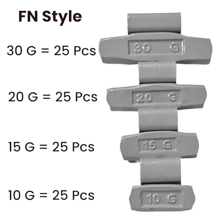 C-HORSE 400Psc Clip On Wheel Weights Assortment - 4 Styles (AW, FN, MC, P) - Hammer Type Rim Balancers - 0.25oz, 0.5oz, 0.75oz, 1.0oz, 100Pcs for Each Style, Fits Steel & Aluminum Wheels by C-HORSE - Image 4