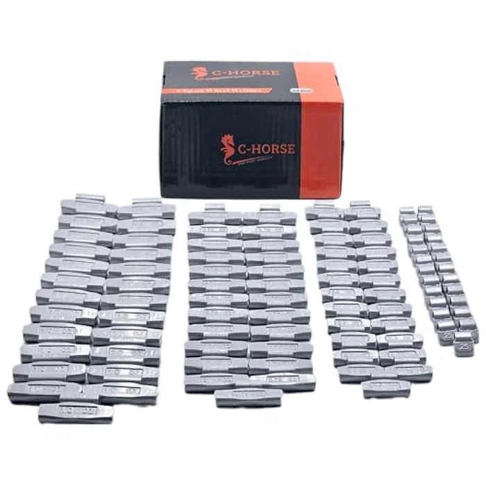 C-HORSE 400Psc Clip On Wheel Weights Assortment - 4 Styles (AW, FN, MC, P) - Hammer Type Rim Balancers - 0.25oz, 0.5oz, 0.75oz, 1.0oz, 100Pcs for Each Style, Fits Steel & Aluminum Wheels by C-HORSE - Image 7