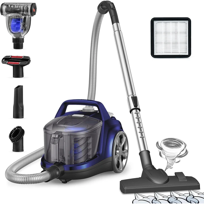Aspiron 1200W Canister Vacuum Cleaner AS-CA006 - Blue by Aspiron - Refurbished - Excellent condition - US$114.80
