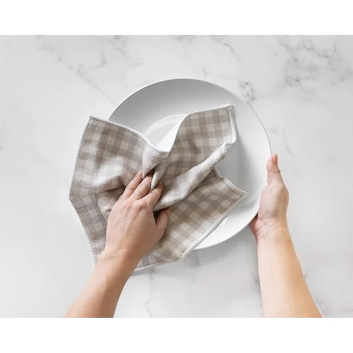 Martha Stewart Microfiber Cleaning Cloths, Ultra-Absorbent, Lint-Free Cleaning Towels for Home & Kitchen, Grey Gingham, 11 Inches, 24 Count by Martha Stewart - Image 5