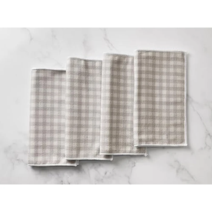 Martha Stewart Microfiber Cleaning Cloths, Ultra-Absorbent, Lint-Free Cleaning Towels for Home & Kitchen, Grey Gingham, 11 Inches, 24 Count by Martha Stewart - Image 6