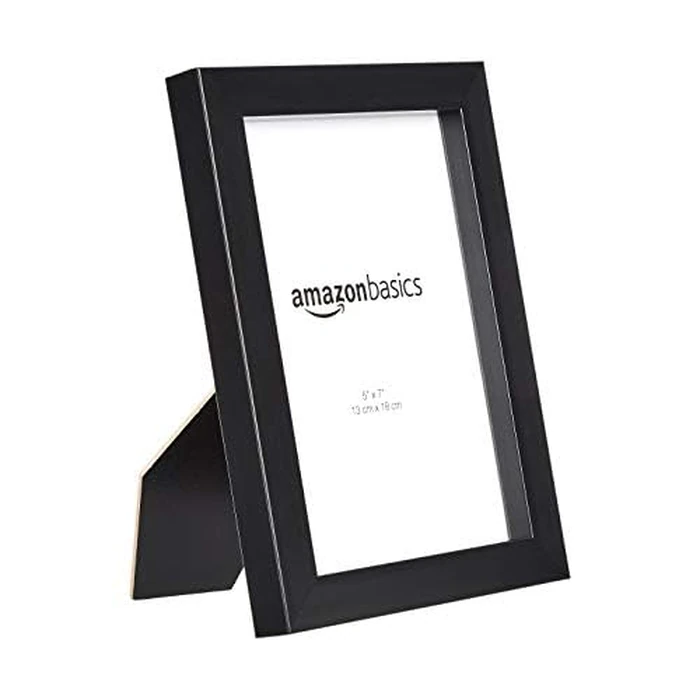Amazon Basics Rectangular Picture Frame Set for Wall Hanging or Tabletop Display, 5 x 7 in, Black, Horizontal and Vertical Formats, 5-Pack by Amazon Basics - Image 2