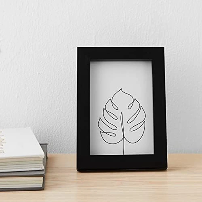 Amazon Basics Rectangular Picture Frame Set for Wall Hanging or Tabletop Display, 5 x 7 in, Black, Horizontal and Vertical Formats, 5-Pack by Amazon Basics - Image 4