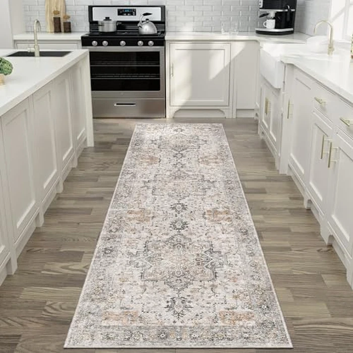 GENIMO Area Runner Rugs 2x6 for Living Room, Non-Slip Machine Washable Rug for Hallway Kitchen, Low Pile Print Rug for Bedroom Dining Room Home Office by GENIMO - Image 2