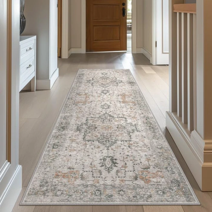 GENIMO Area Runner Rugs 2x6 for Living Room, Non-Slip Machine Washable Rug for Hallway Kitchen, Low Pile Print Rug for Bedroom Dining Room Home Office by GENIMO - Image 7