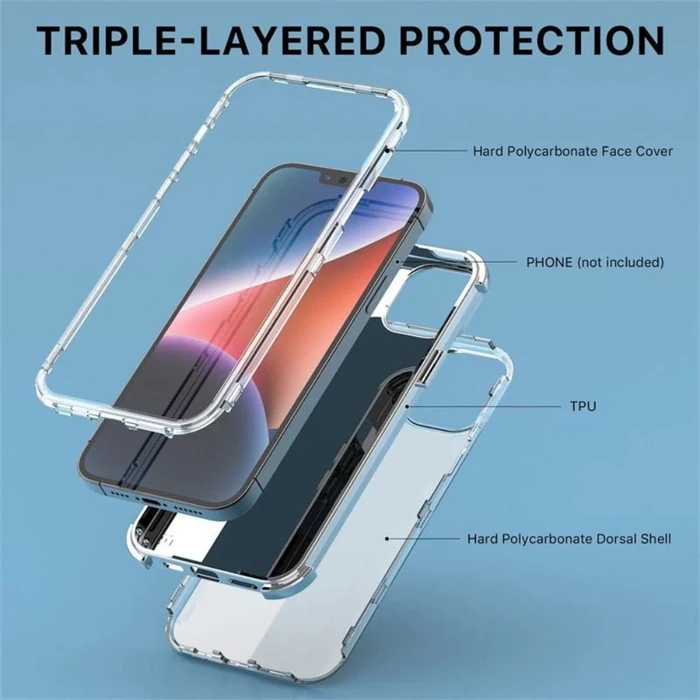 MyBat Pro Tuff Kleer Series Phone Case for iPhone 14 Plus - White Marbling/Electroplating Silver - Brand New by MyBat Pro - Image 4