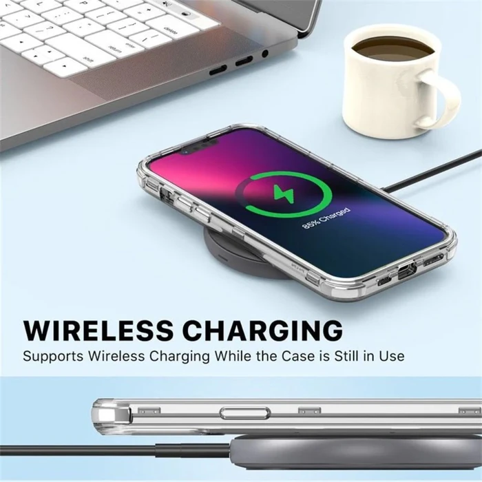 MyBat Pro Tuff Kleer Series Phone Case for iPhone 14 Plus - White Marbling/Electroplating Silver - Brand New by MyBat Pro - Image 6