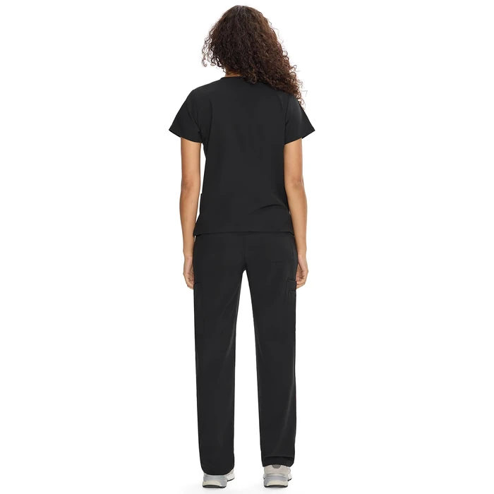 COZYFIT Scrubs for Women Set Medical Uniform - V-Neck Top & Straight Leg Pants with 9 Pockets, Unisex Workwear COZY SCRUBS, Black, S by COZYFIT - Image 4
