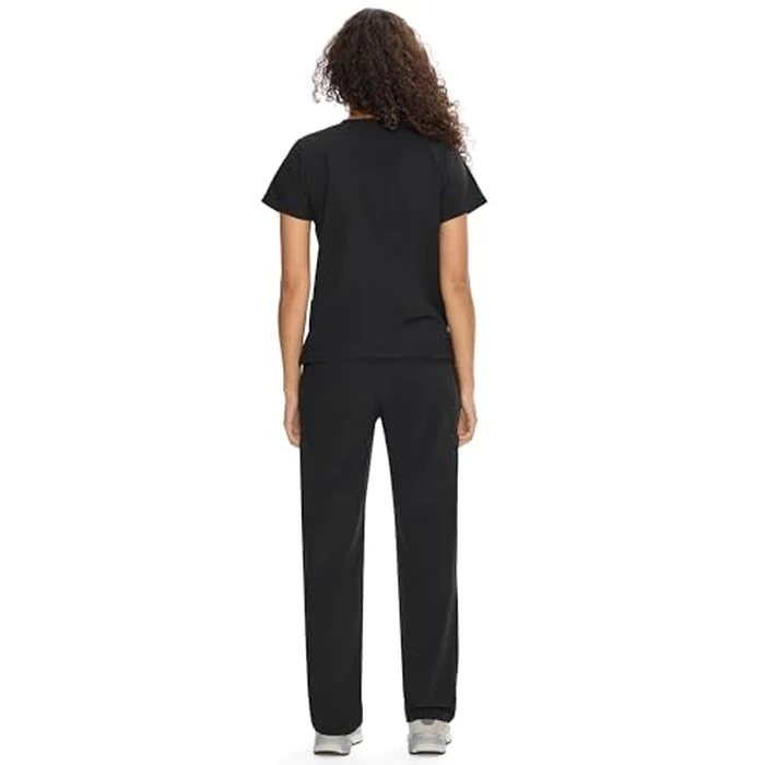 COZYFIT Scrubs for Women Set Medical Uniform - V-Neck Top & Straight Leg Pants with 9 Pockets, Unisex Workwear COZY SCRUBS, Black, S by COZYFIT - Image 5