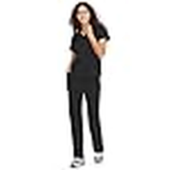 COZYFIT Scrubs for Women Set Medical Uniform - V-Neck Top & Straight Leg Pants with 9 Pockets, Unisex Workwear COZY SCRUBS, Black, S by COZYFIT - Image 9