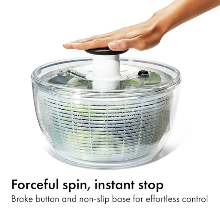 OXO Good Grips Good Grips Salad Spinner, 10.25-Inch Clear by OXO - Image 4
