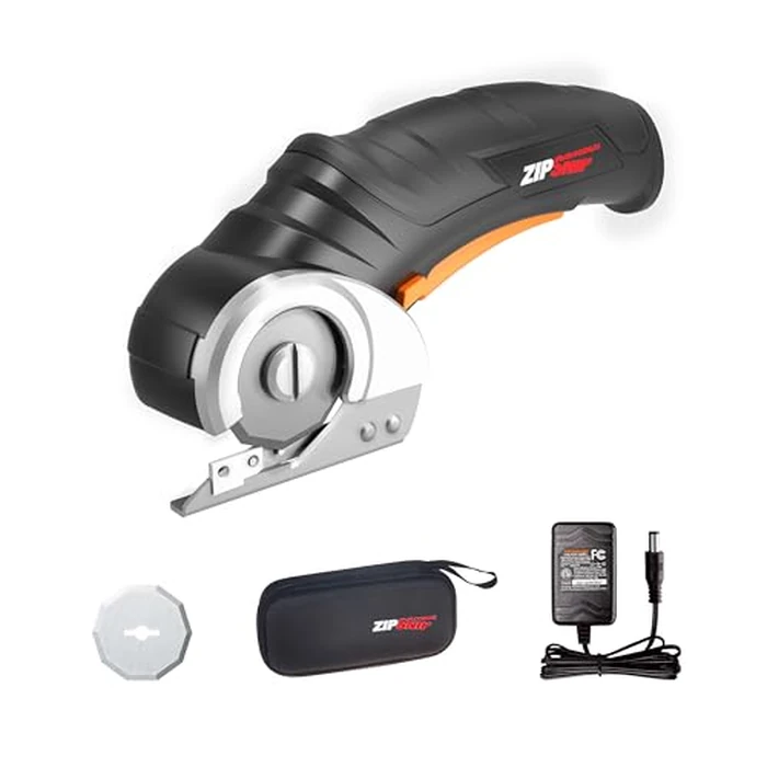 Worx Zipsnip Cordless Electric Scissors, Rechargeable Cardboard Box Cutter, 4V Powerful Fabric Scissors with 2 Safety Blades & Storage Bag WX082L.2 by WORX - Image 1
