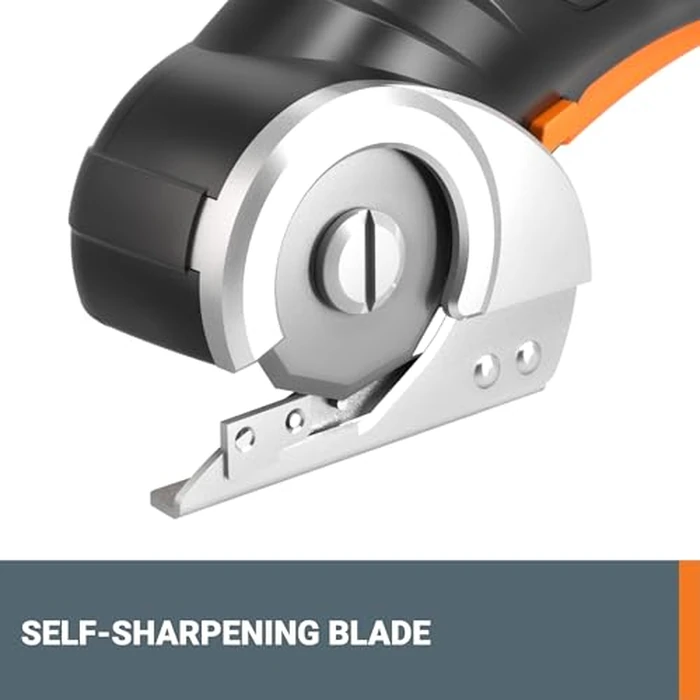 Worx Zipsnip Cordless Electric Scissors, Rechargeable Cardboard Box Cutter, 4V Powerful Fabric Scissors with 2 Safety Blades & Storage Bag WX082L.2 by WORX - Image 4