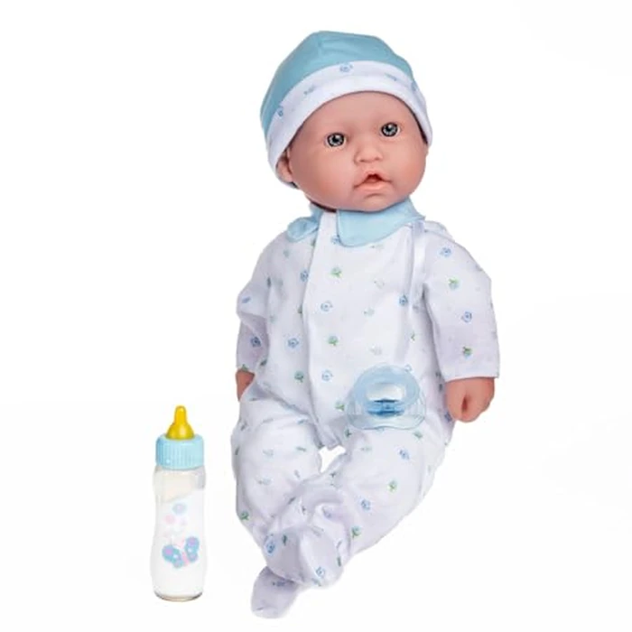 JC Toys, La Baby 16-inch Blue Washable Soft Body Boy Baby Doll with Accessories - For Children 12 Months and older, Designed by Berenguer by JC Toys - Image 1