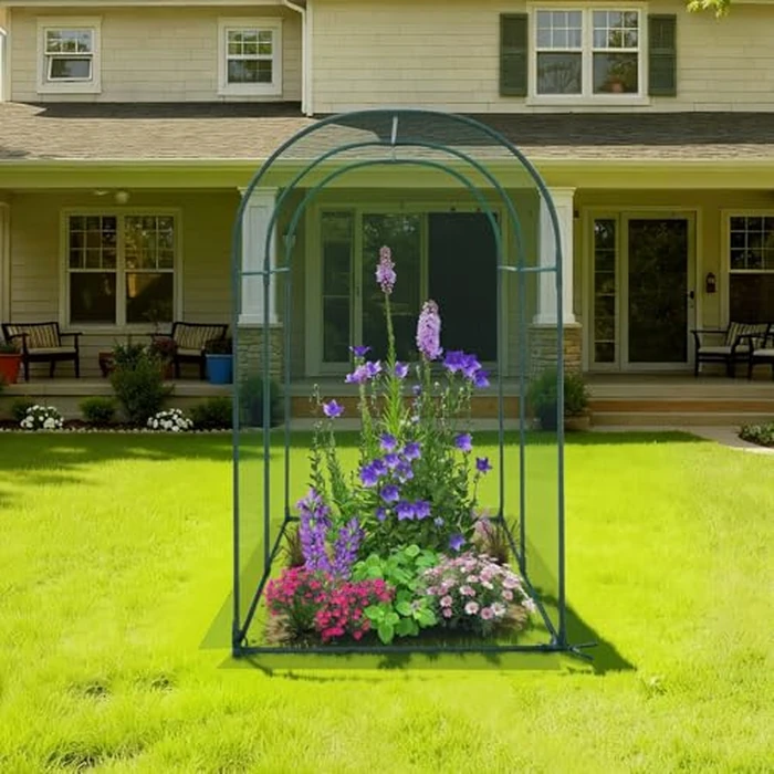 VEVOR Crop Cage, 5.9 x 2.98 x 4.9 ft Plant Protection Tent with Zippered Door, Wind-Resistant Tall Crop Cage, Easy to Install, Outdoor Raised Bed Cover with Frame, Plant Netting for Garden Patio Lawn by VEVOR - Image 2