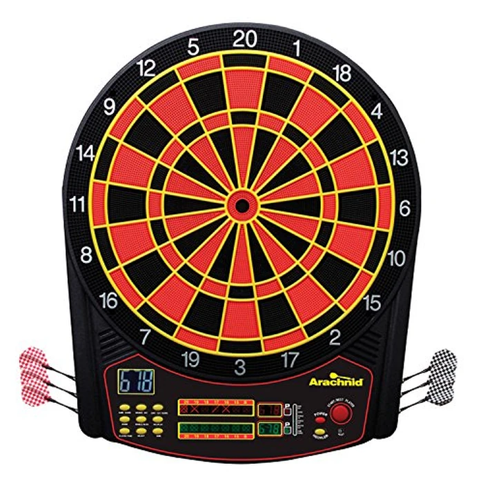 Arachnid CricketPro 450 Electronic Dartboard - 15.5” Regulation Size - 31 Games & 178 Variations - Multi-Color LED Display - Automatic Scoring & Checkout Assist - Includes 6 Soft Tip Darts by Arachnid - Image 4