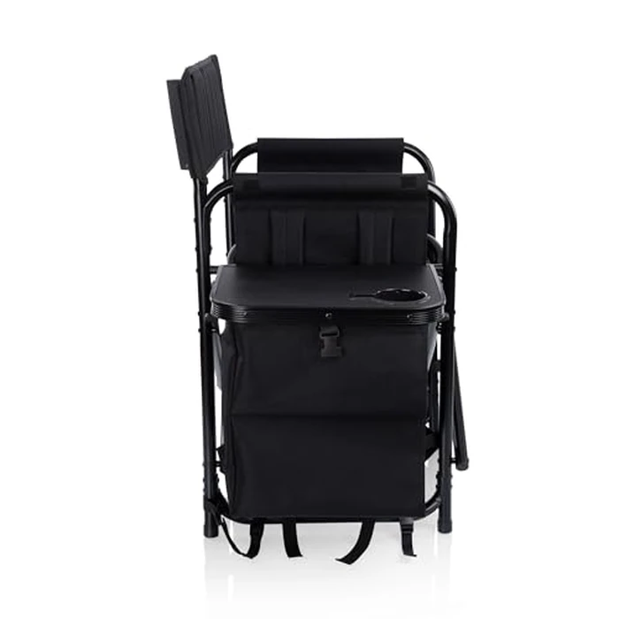 Picnic TIME Fusion Camping Chair with Side Table and Soft Cooler, Outdoor Foldable Padded Camping Chairs with Shelves, Pockets, & Cup Holder for Lawn, Beach, & Sports Use for Adults, (Matte Black) by PICNIC TIME - Image 3