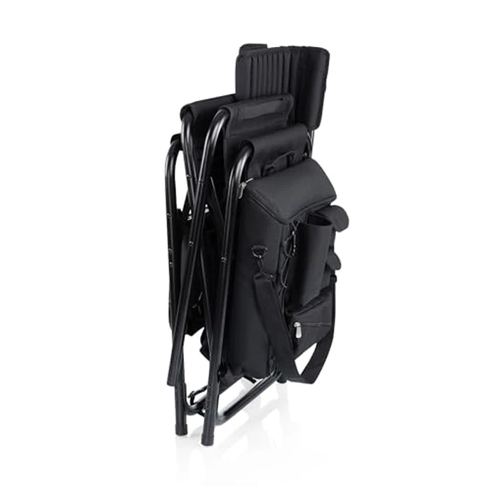 Picnic TIME Fusion Camping Chair with Side Table and Soft Cooler, Outdoor Foldable Padded Camping Chairs with Shelves, Pockets, & Cup Holder for Lawn, Beach, & Sports Use for Adults, (Matte Black) by PICNIC TIME - Image 4