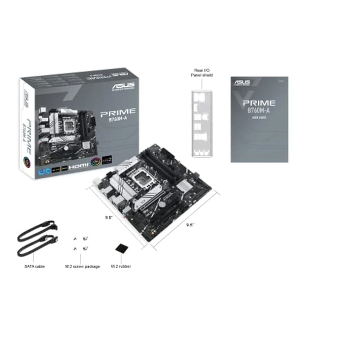 ASUS Prime B760M-A-CSM Intel B760 (LGA 1700) mATX CSM Commercial Motherboard PCIe 4.0, DDR5, 2X M.2, 2.5Gb LAN, DP, 2X HDMI(TM), SATA 6 Gbps, USB 3.2 Type-C, Aura Sync, ASUS Control Center Express by ASUS - Image 6