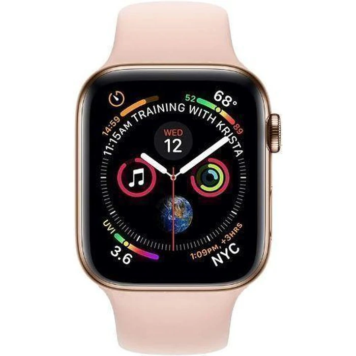 Apple Watch Series 5 (Cellular + GPS) - 32GB - 40mm - Gold Stainless Steel Case with Pink Sand Rubber Sport Band by Apple - Refurbished - Excellent condition - US$96.48