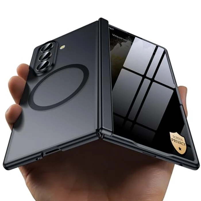 YOOVEI for Z Fold 7 Case with Privacy Screen Protector [Hinge Protection],[ Compatible with Magsafe],Camera Protection Magnetic for Samsung Galaxy Zfold 7 Case Black by YOOVEI - Used - Acceptable condition - US$20.53