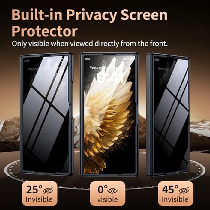 YOOVEI for Z Fold 7 Case with Privacy Screen Protector [Hinge Protection],[ Compatible with Magsafe],Camera Protection Magnetic for Samsung Galaxy Zfold 7 Case Black by YOOVEI - Image 3