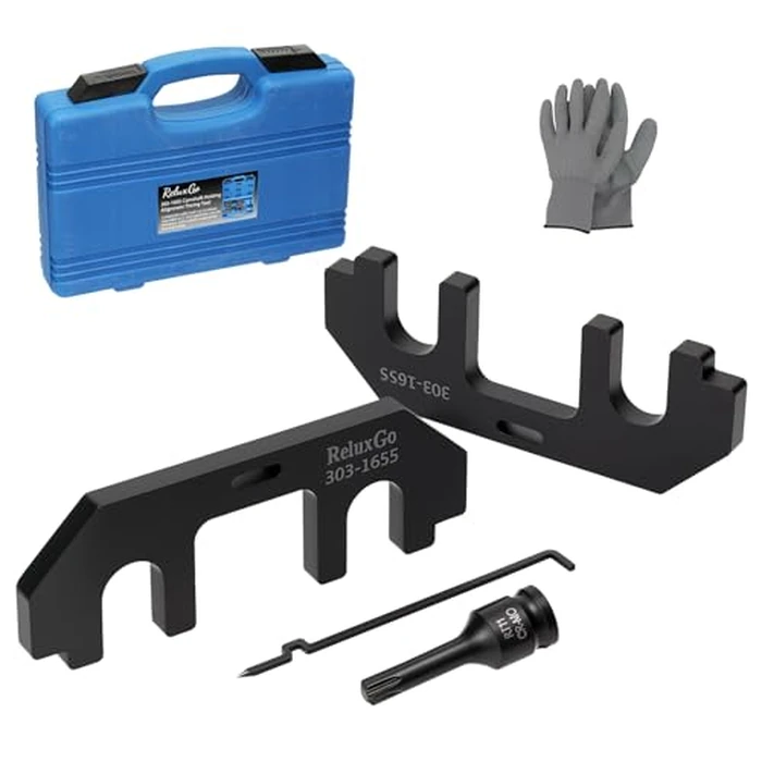 ReluxGo 303-1655 Camshaft Holding Tool Kit, Compatible with Ford 3.5L EcoBoost Upgraded GT F-150 Expedition Lincoln Navigator, with Cylinder Head Screw Removal Socket by ReluxGo - Image 1